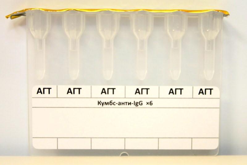 Карта Групотест Кумбс -анти-IgG ×6